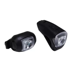 KIT ECLAIRAGE VELO LED ST 520 AVANT ET ARRIERE NOIR USB
