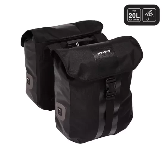 SACOCHE DOUBLE 540 2X20L POUR PORTE BAGAGES IMPERMEABLE